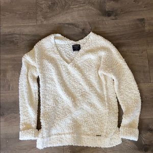 Abercrombie white popcorn sweater